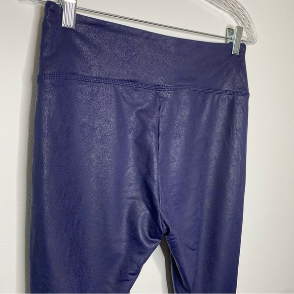 All Worthy by Hunter McGrady Navy Blue The Ultimate Faux Leather Leggings - Picture 6 of 9
